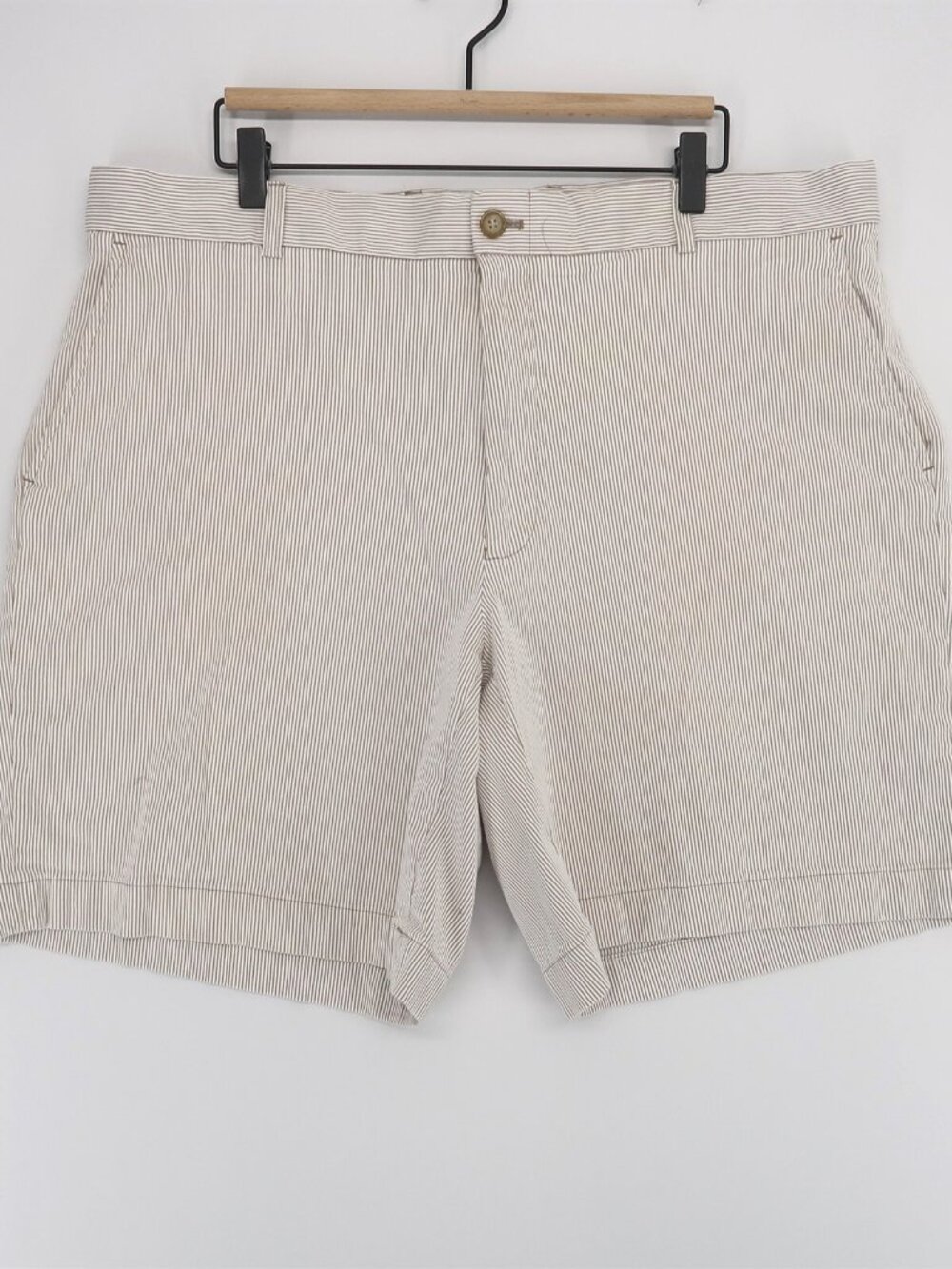 Southern Tide Chino Shorts Mens 40 Brown White‎ Textured Stripe